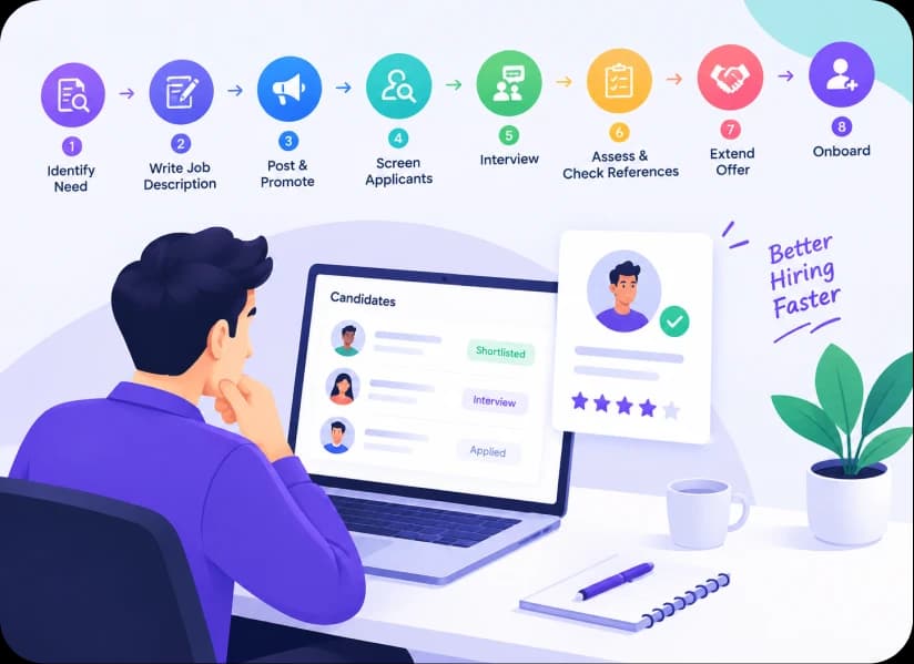Hiring Process Steps: The Complete Guide to How Hiring Actually Works